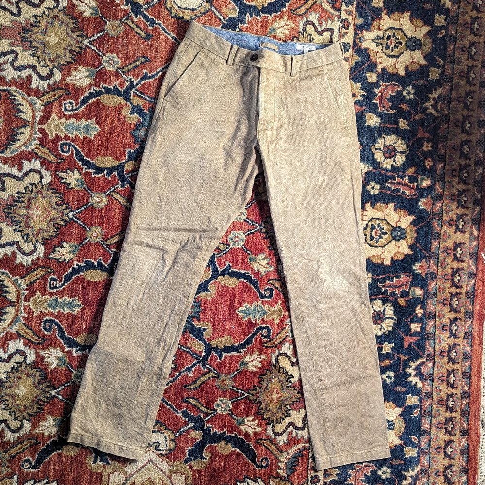 Gustin chinos, tan, sz33x32 slim